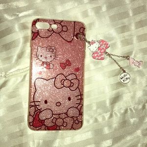 Hello Kitty iPhone 7-8 plus case with charms